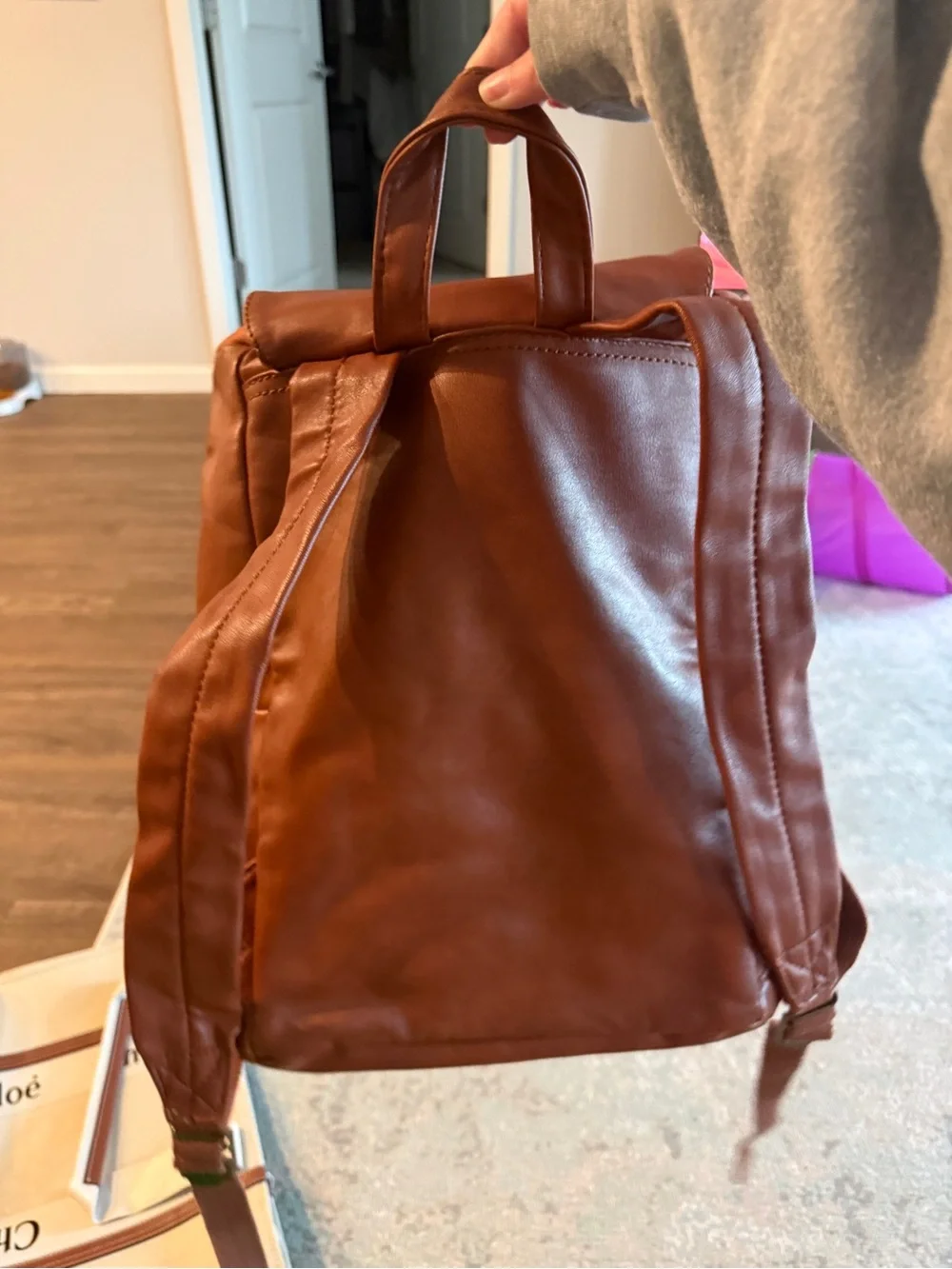 Universal Thread Brown Faux Leather Backpack
